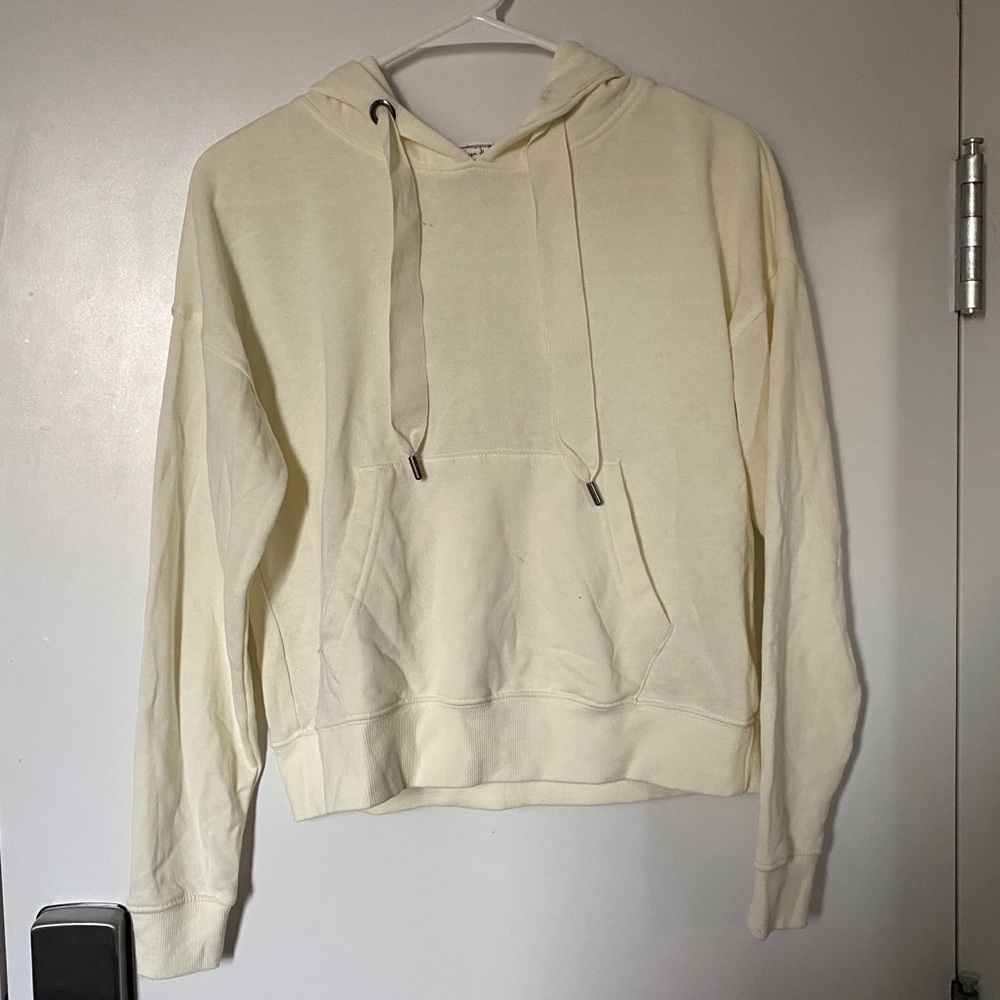 Hippie Rose Off-White Sweatshirt Hoodie Size XS